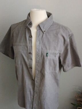 G.H. Bass & Co. Gray Short-Sleeve Button-Down Shirt